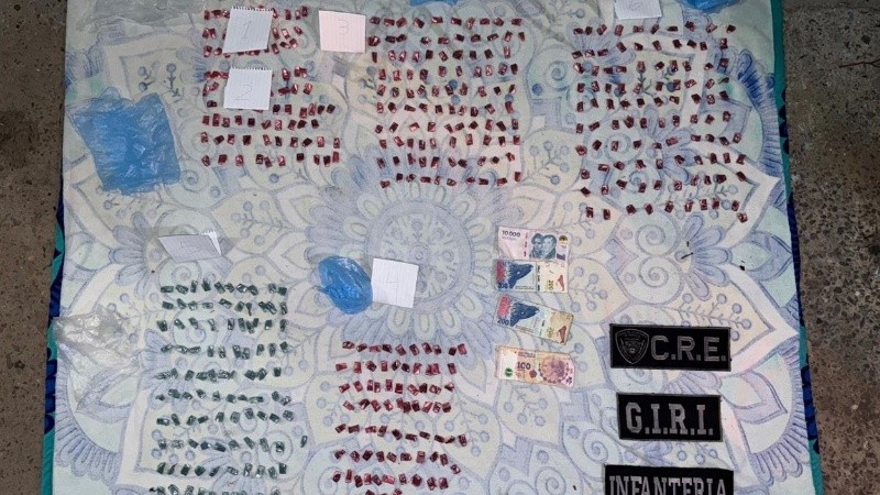 La droga incautada tras la ejecución de Fernández.