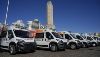 Las ambulancias entregadas en el Monumento a la Bandera.