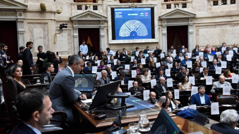La sesión en la Cámara de Diputados este miércoles.
