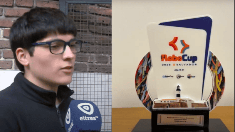 El joven rosarino que fue parte del equipo que obtuvo el tercer puesto con un robot para rescates en catástrofes.