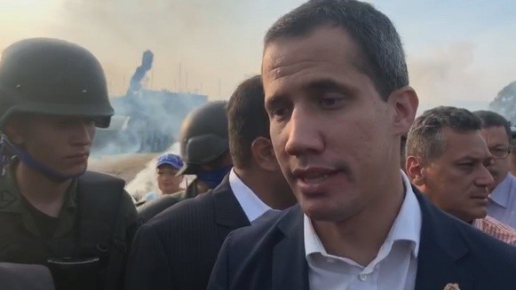 Captura de video muestra al presidente del Parlamento venezolano, Juan Guaidó. Captura de video muestra al presidente del Parlamento venezolano, Juan Guaidó.