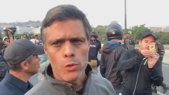 Captura de video muestra al dirigente opositor venezolano Leopoldo López. Captura de video muestra al dirigente opositor venezolano Leopoldo López.